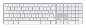 Apple Magic keyboard USB + Bluetooth German Aluminium, White
