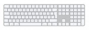 Apple Magic keyboard USB + Bluetooth Danish Aluminium, White