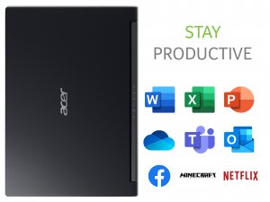 Acer Aspire 7 A715-75G 15.6 inch Gaming Laptop (Intel Core i5-9300H, 8GB RAM, 512GB SSD, NVIDIA GTX 1650Ti, Full HD Display, Windows 10, Black)
