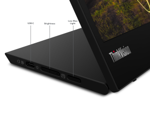 Lenovo ThinkVision M15 LED display 39.6 cm (15.6") 1920 x 1080 pixels Full HD Black