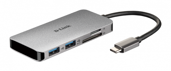 D-Link DUB-M610 notebook dock/port replicator Wired USB 3.2 Gen 1 (3.1 Gen 1) Type-C Aluminium, Black