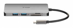 D-Link DUB-M610 notebook dock/port replicator Wired USB 3.2 Gen 1 (3.1 Gen 1) Type-C Aluminium, Black