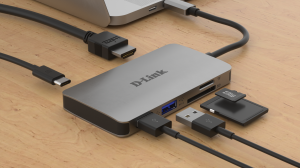 D-Link DUB-M610 notebook dock/port replicator Wired USB 3.2 Gen 1 (3.1 Gen 1) Type-C Aluminium, Black