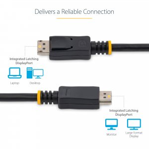 StarTech.com 2m (6ft) DisplayPort 1.2 Cable - 4K x 2K Ultra HD VESA Certified DisplayPort Cable - DP to DP Cable for Monitor - DP Video/Display Cord - Latching DP Connectors