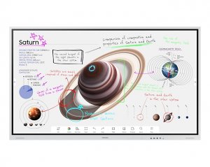 Samsung WM75B interactive whiteboard 190.5 cm (75″) 3840 x 2160 pixels Touchscreen Grey USB / Bluetooth