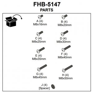 Chief M8 x 50MM HARDWARE SCREWS