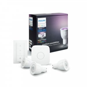 Philips Hue White and colour ambience 3 x GU10 bulb Starter kit GU10