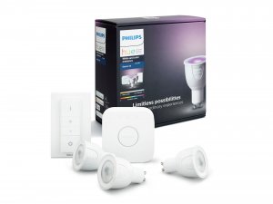 Philips Hue White and colour ambience 3 x GU10 bulb Starter kit GU10
