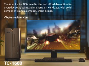 Acer Aspire TC-1660 Desktop PC - (Intel Core i5-11400, 8GB, 2TB HDD, DVD-RW, Wireless Keyboard and Mouse, Windows 10, Black)
