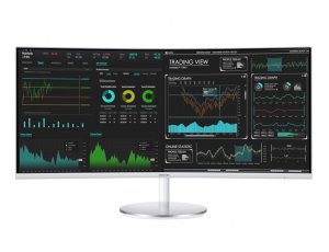 Samsung C34J791WTR 86.4 cm (34") 3440 x 1440 pixels UltraWide Quad HD QLED Grey
