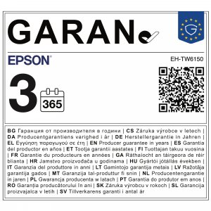 Epson EH-TW6150 with HC lamp warranty