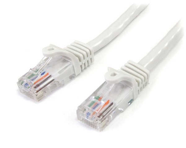 StarTech.com Cat5e Ethernet Patch Cable with Snagless RJ45 Connectors - 0.5 m, White