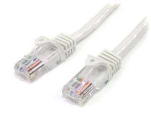StarTech.com Cat5e Ethernet Patch Cable with Snagless RJ45 Connectors - 5 m, White