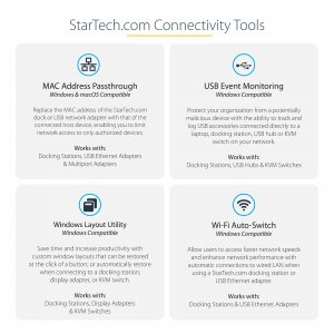 StarTech.com USB-C Dock - Dual Monitor 1080p HDMI Laptop Docking Station - 65W Power Delivery - 1x USB-C, 3x USB-A, Ethernet - Dual Video Display USB 3.1 Gen 1 Type-C Dock - Mac & Windows