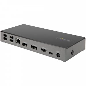StarTech.com USB C Dock - Triple 4K Monitor USB Type-C Docking Station - 100W Power Delivery - DP 1.4 Alt Mode & DSC, 2x DisplayPort 1.4/HDMI 2.0 - 6xUSB (2x 10Gbps) - Windows/Chrome