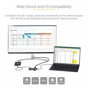 StarTech.com USB C Multiport Adapter - USB-C to 4K HDMI, 100W Power Delivery Pass-through, SD/MicroSD Slot, 3-Port USB 3.0 Hub - USB Type-C Mini Dock - 12" (30cm) Long Attached Cable