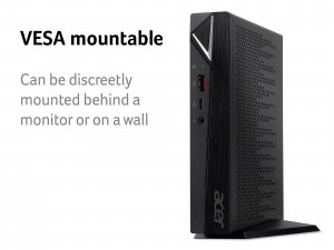 Acer Veriton N2580 Intel® Core™ i5 i5-1135G7 8 GB DDR4-SDRAM 256 GB SSD Windows 11 Pro Mini PC Black