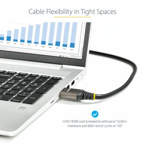 StarTech.com 20in (50cm) HDMI 2.1 Cable 8K - Certified Ultra High Speed HDMI Cable 48Gbps - 8K 60Hz/4K 120Hz HDR10+ eARC - Ultra HD 8K HDMI Cord - Monitor/TV/Display - Flexible TPE Jacket