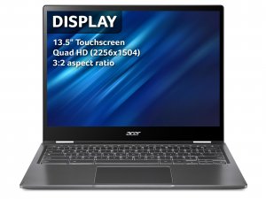 Acer Chromebook Intel Core i5-1135G7, 8GB, 256GB SSD, 13.5 inch QHD 3:2 Touchscreen Display, Google Chrome OS, Iron