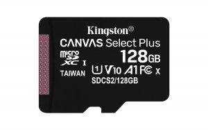 Kingston Technology 128GB micSDXC Canvas Select Plus 100R A1 C10 Card + ADP