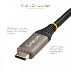 StarTech.com 20" (50cm) USB C Cable 10Gbps - USB 3.1 Type-C Cable - 100W (5A) Power Delivery Charging, DP Alt Mode - USB-C Cord for USB-C Laptop/Phone/Device - Charge/Sync