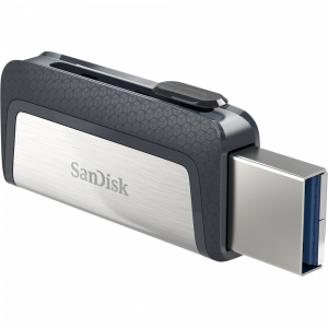 SanDisk Ultra Dual Drive USB Type-C USB flash drive 64 GB USB Type-A / USB Type-C 3.2 Gen 1 (3.1 Gen 1) Black, Silver