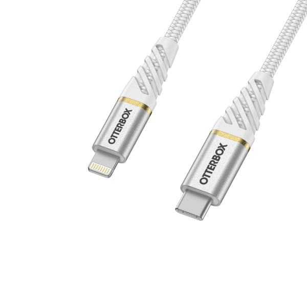 OtterBox Premium Cable USB C-Lightning 1M USB-PD, Cloud Sky White