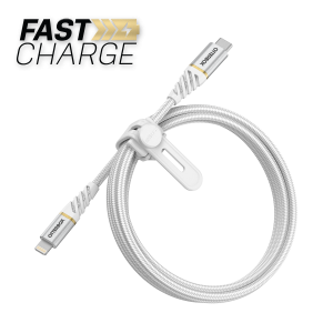 OtterBox Premium Cable USB C-Lightning 1M USB-PD, Cloud Sky White