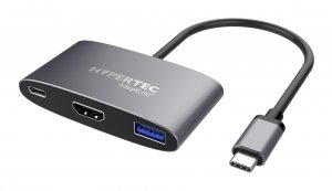 Hypertec AdaptLite HD - Universal USB-C Adapter with HDMI; USB3.0 & 100W Power Delivery.