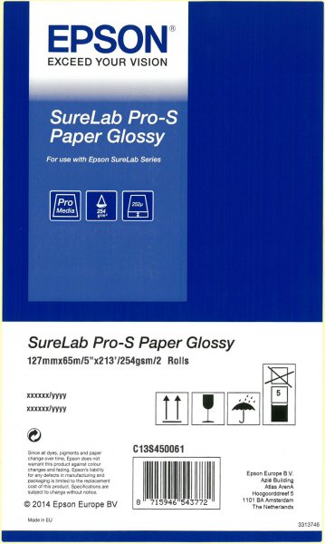 Epson SureLab Pro-S Paper Glossy BP 8x65 2 rolls