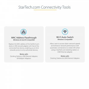 StarTech.com USB-C to Gigabit Network Adapter with Extra USB 3.0 Port