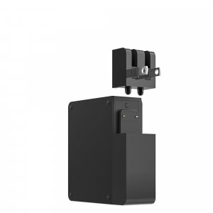 mophie Global Powerstation hub(6000mAh) Black (Portable battery hub with Qi wireless charging, interchangeable adapters, USB-C PD fast charge)