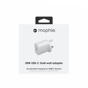 mophie Accessories-Wall Adapter-USB-C-30W-GaN-White-UK