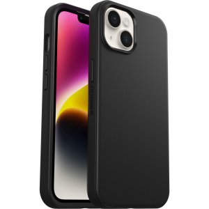 OtterBox Symmetry Case for iPhone 14 Plus, Shockproof, Drop proof, Protective Thin Case, 3x Tested to Military Standard, Antimicrobial Protection, Black