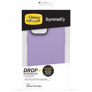 OtterBox Symmetry Case for iPhone 14 Pro Max, Shockproof, Drop proof, Protective Thin Case, 3x Tested to Military Standard, Antimicrobial Protection, You Lilac it