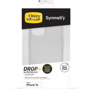 OtterBox Symmetry Clear Case for iPhone 14/iPhone 13, Shockproof, Drop proof, Protective Thin Case, 3x Tested to Military Standard, Antimicrobial Protection, clear