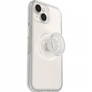 OtterBox Otter+Pop Case for iPhone 14 Plus, Shockproof, Drop proof, Protective Case with PopSockets PopGrip, 3x Tested to Military Standard, Clear