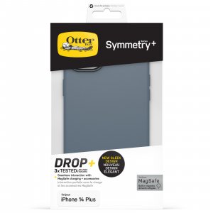 OtterBox Symmetry+ Case for iPhone 14 Plus with MagSafe, Shockproof, Drop proof, Protective Thin Case, 3x Tested to Military Standard, Antimicrobial Protection, Bluetiful