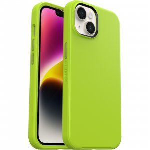 OtterBox Symmetry+ Case for iPhone 14 Plus with MagSafe, Shockproof, Drop proof, Protective Thin Case, 3x Tested to Military Standard, Antimicrobial Protection, Lime all yours