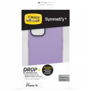 OtterBox Symmetry+ Case for iPhone 14/iPhone 13 with MagSafe, Shockproof, Drop proof, Protective Thin Case, 3x Tested to Military Standard, Antimicrobial Protection, You Lilac it