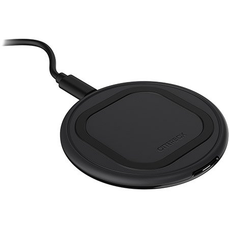 OtterBox Wireless Charging Pad 10W + UK Wall Charger 18W + USB A-Micro USB Cable, black