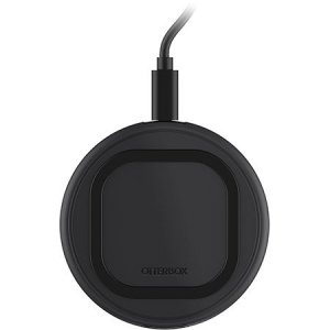 OtterBox Wireless Charging Pad 10W + UK Wall Charger 18W + USB A-Micro USB Cable, black