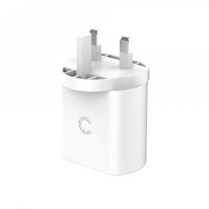 Cygnett PowerPlus 32W USB-C PD Dual Port Wall Charger UK - White