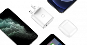 Cygnett PowerPlus 32W USB-C PD Dual Port Wall Charger UK - White