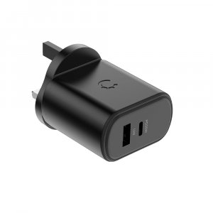 Cygnett PowerPlus 32W USB-C PD Dual Port Wall Charger UK - Black