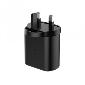 Cygnett PowerPlus 32W USB-C PD Dual Port Wall Charger UK - Black