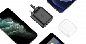 Cygnett PowerPlus 32W USB-C PD Dual Port Wall Charger UK - Black