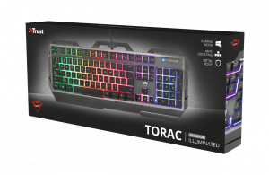 Trust GXT 856 Torac keyboard USB QWERTY UK English Black