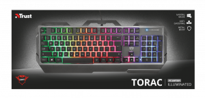 Trust GXT 856 Torac keyboard USB QWERTY UK English Black