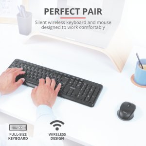 Trust ODY keyboard Mouse included RF Wireless QWERTY English Black